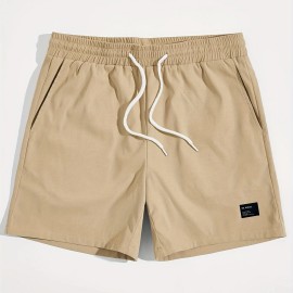 Graphic Pattern Comfy Shorts, Men's Casual Waist Drawstring Shorts For Summer Basketball Beach Resort